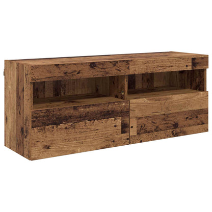 Set di Mobiletto da TV a Parete 7 pcs Legno vecchio