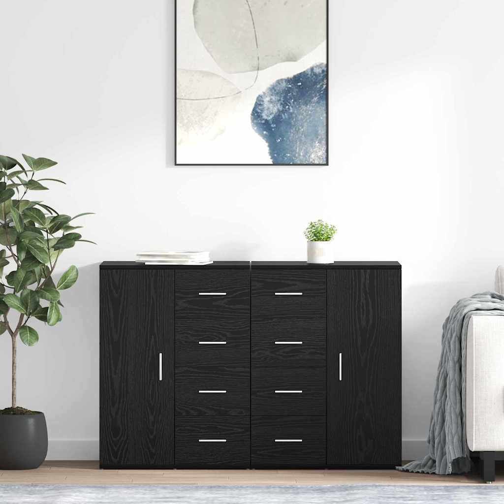 Sideboards Corona 2 pcs Rovere Nero 59 x 39 x 80 cm