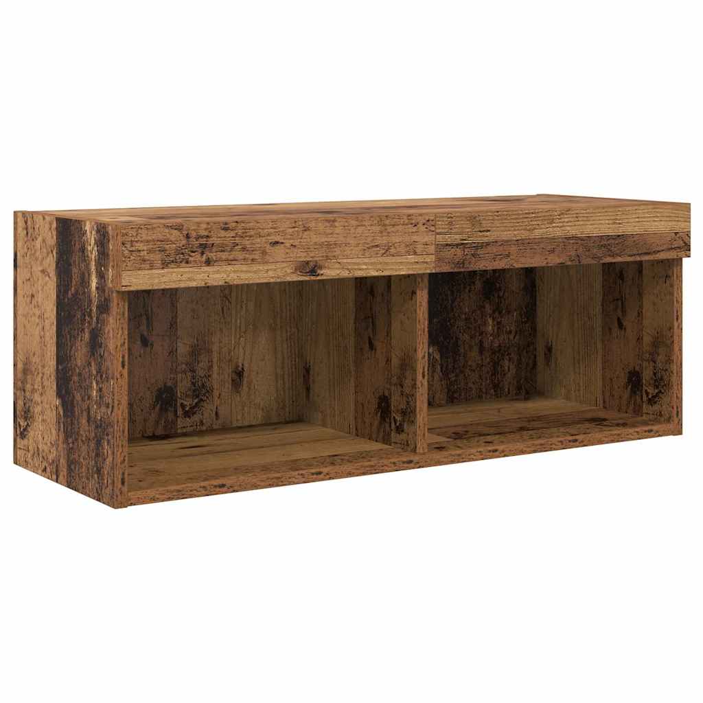 Unità per TV a Muro 4 pcs Legno vecchio Legno multistrato