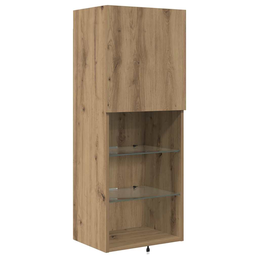 Unità per TV a Muro 4 pcs Rovere artigianale Legno multistrato