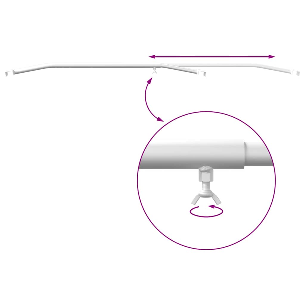 adatto per supporto per telo piatto 2 pcs Argento 100-145 cm