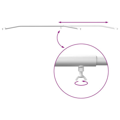 Supporto per teloni per rimorchi 3 pz Argento 102-155 cm | homemem39