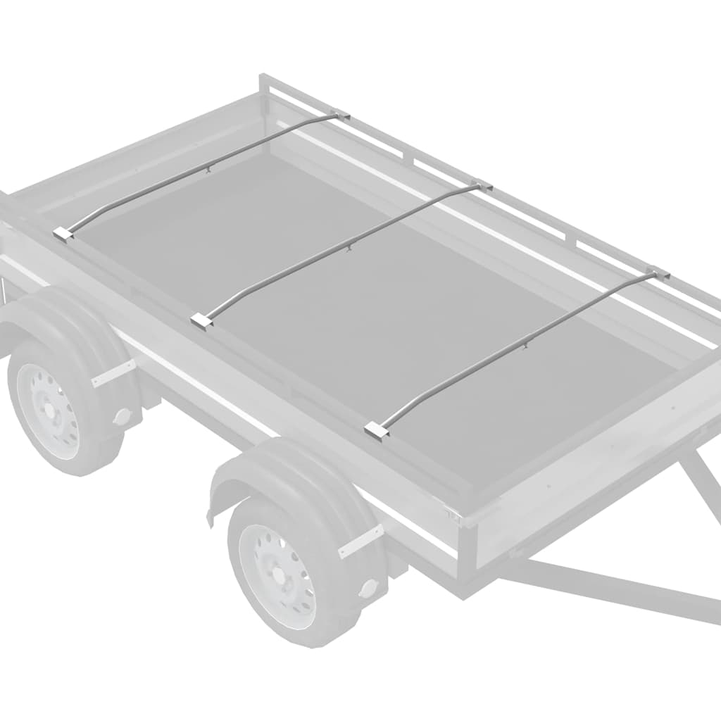 Supporto per teloni per rimorchi 3 pz Argento 102-155 cm | homemem39