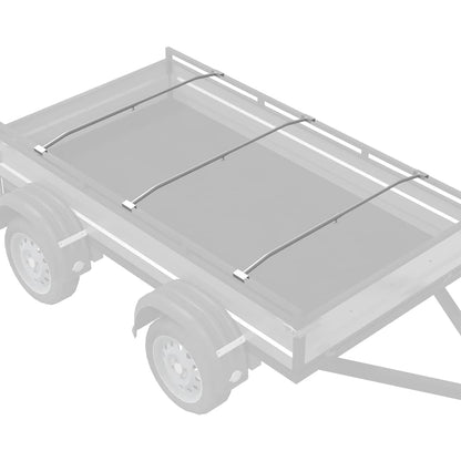 Supporto per teloni per rimorchi 3 pz Argento 102-155 cm | homemem39