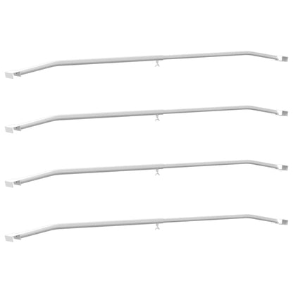 adatto per supporto per telo piatto 4 pcs Argento 100-145 cm
