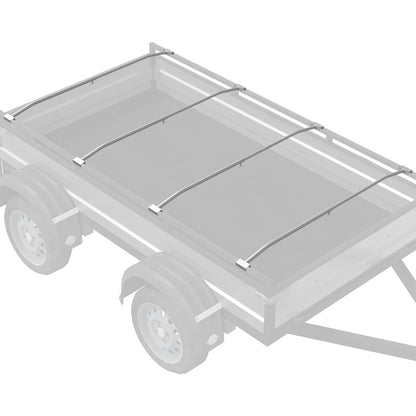 adatto per supporto per telo piatto 4 pcs Argento 100-145 cm