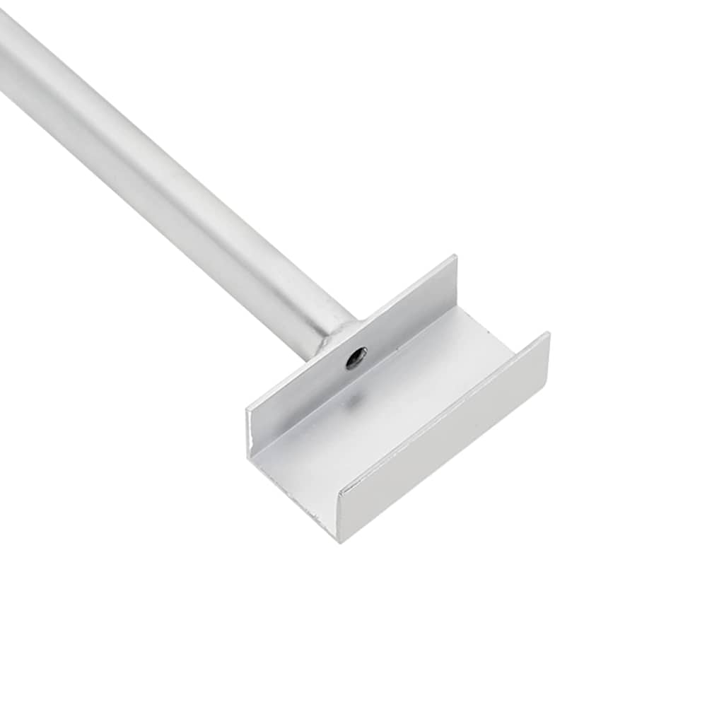 adatto per supporto per telo piatto 2 pcs Argento 130-210 cm