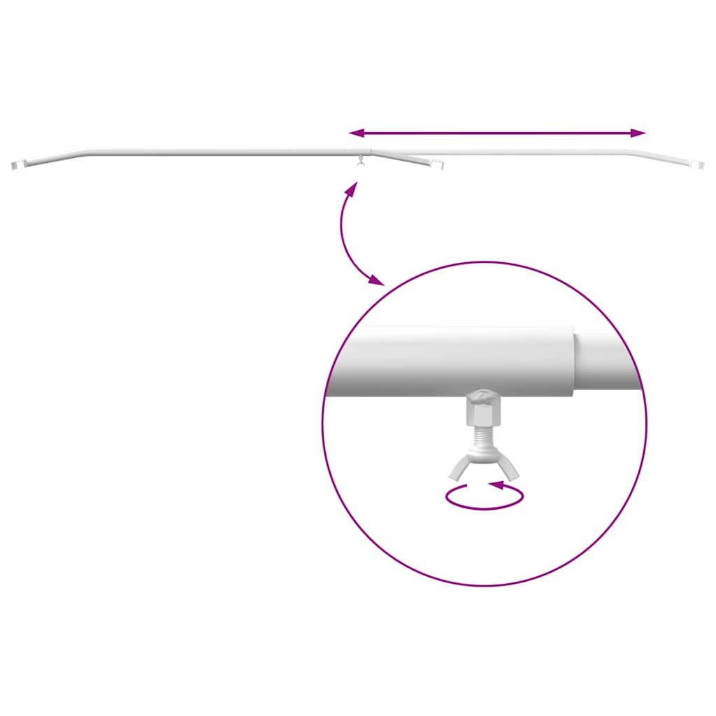 adatto per supporto per telo piatto 2 pcs Argento 130-210 cm