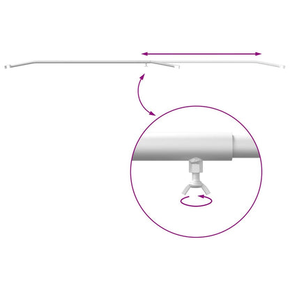 adatto per supporto per telo piatto 4 pcs Argento 130-210 cm