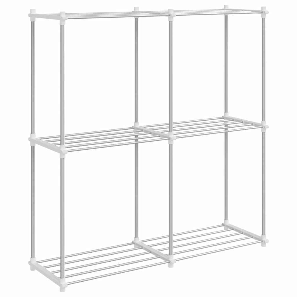 Mensola di Stoccaggio bianco 43 x 27 x 90 cm Alluminio