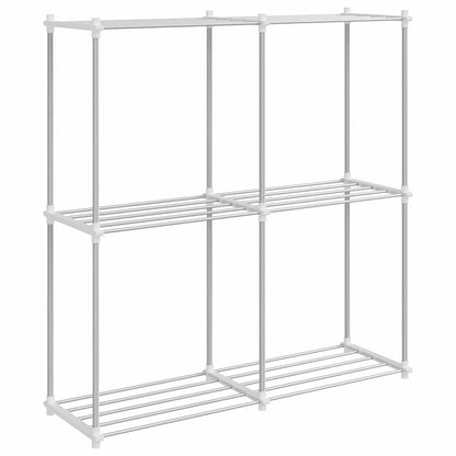 Mensola di Stoccaggio bianco 43 x 27 x 90 cm Alluminio