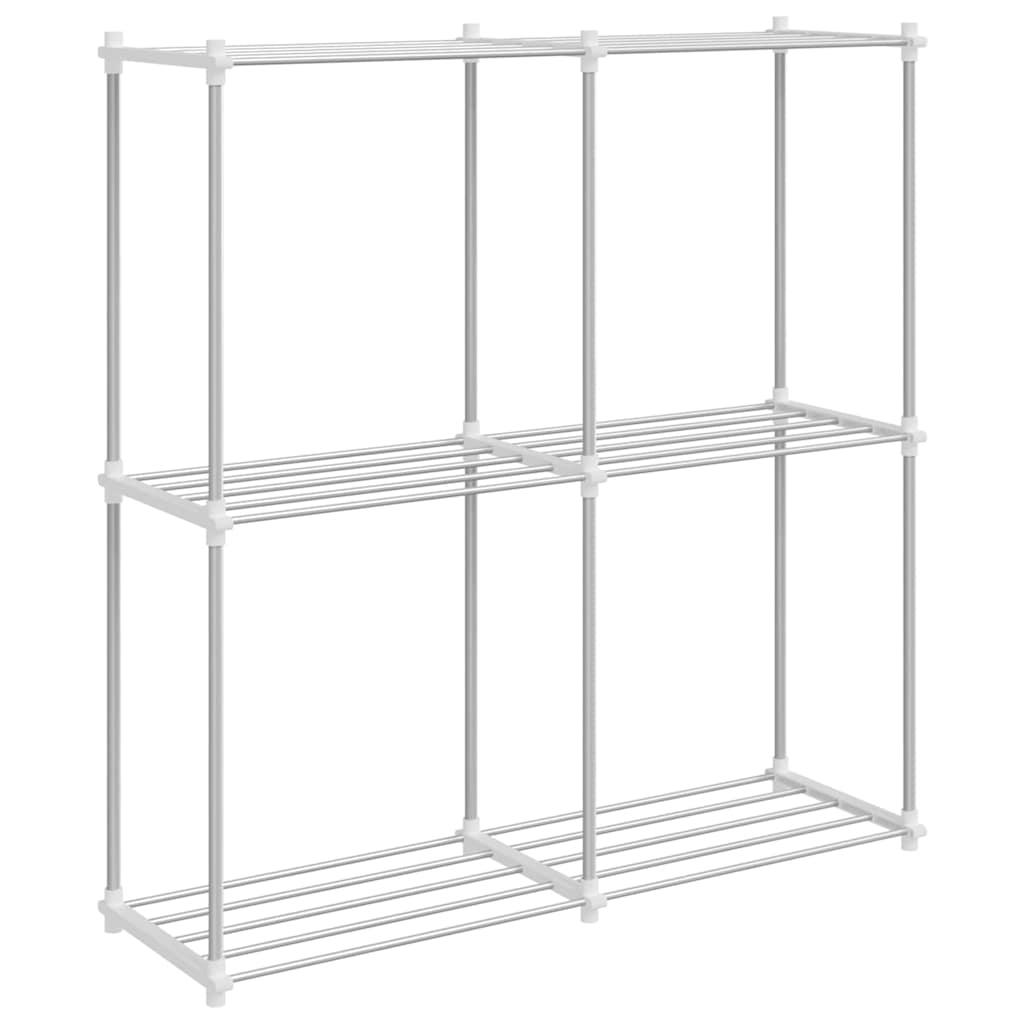 Mensola di Stoccaggio bianco 43 x 27 x 90 cm Alluminio