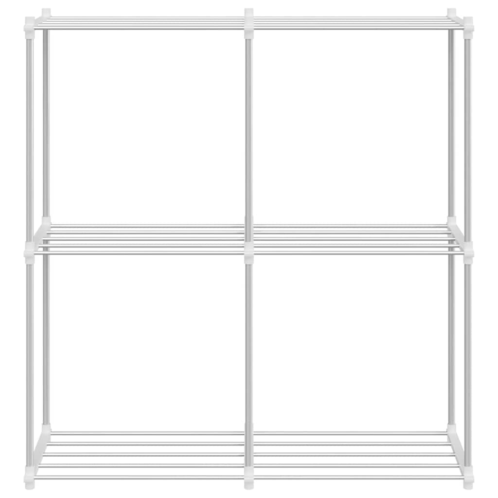 Mensola di Stoccaggio bianco 43 x 27 x 90 cm Alluminio