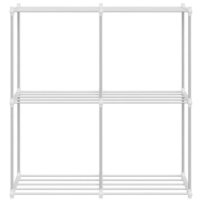 Mensola di Stoccaggio bianco 43 x 27 x 90 cm Alluminio