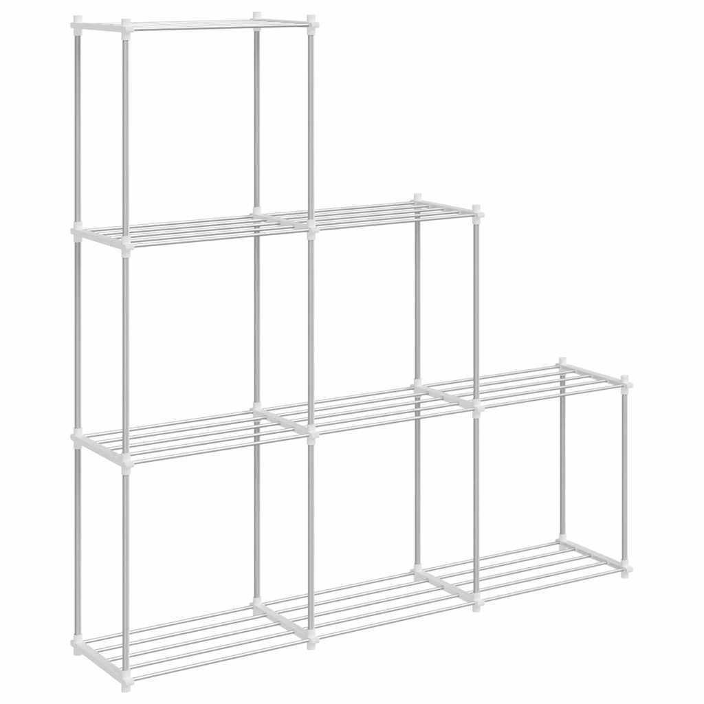 Mensola di Stoccaggio bianco 43 x 27 x 90 cm Alluminio