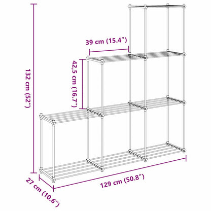 Mensola di Stoccaggio bianco 43 x 27 x 90 cm Alluminio