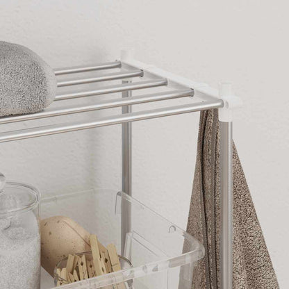 Mensola per lavatrice Bianco 63 x 27 x 136 cm Alluminio