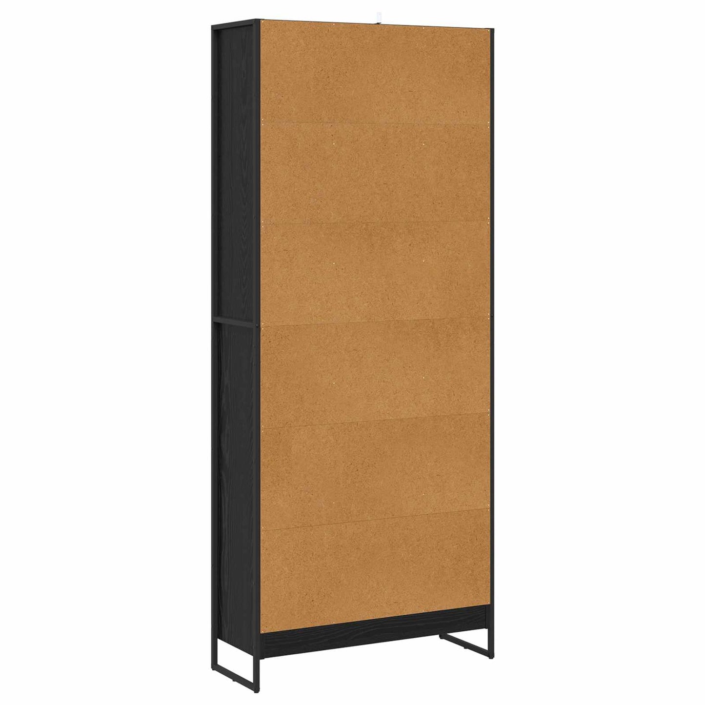 Armadio per Libri 2 pcs Rovere Nero 80 x 30 x 155 cm