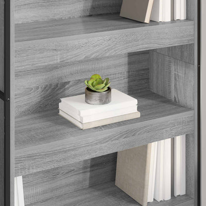 Armadio per Libri 2 pcs Grigio Sonoma 80 x 30 x 155 cm
