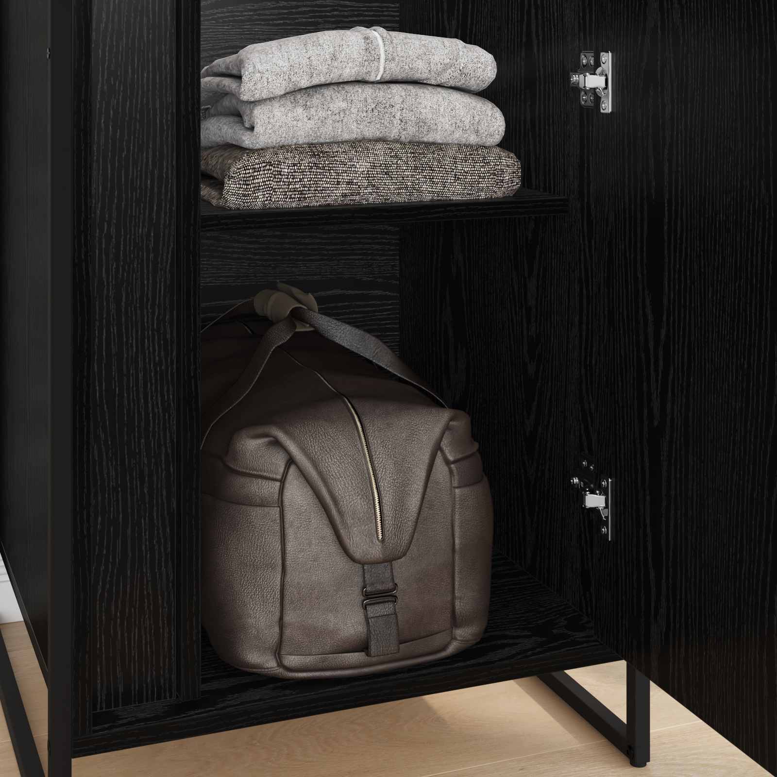 Armadio Rovere Nero 50 x 50 x 200 cm Legno multistrato | homemem39