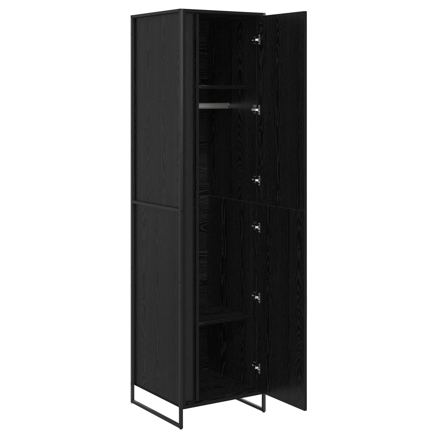 Armadio Rovere Nero 50 x 50 x 200 cm Legno multistrato | homemem39