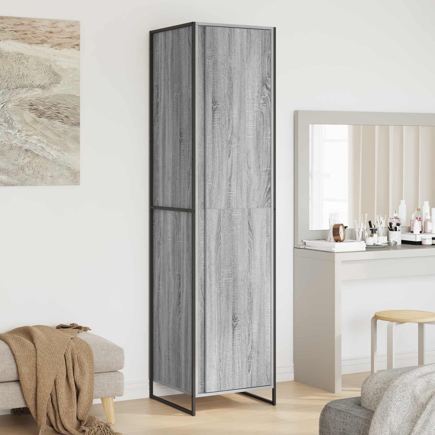 Armadio Grigio Sonoma 50 x 50 x 200 cm Legno multistrato | homemem39
