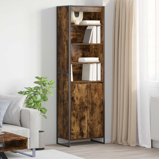 Armadi alti 2 pcs Quercia Fumosa 60 x 36 x 300 cm