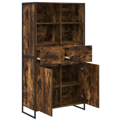 Credenza con cassetto 2 pcs Quercia Fumosa 81 x 36 x 150.5 cm