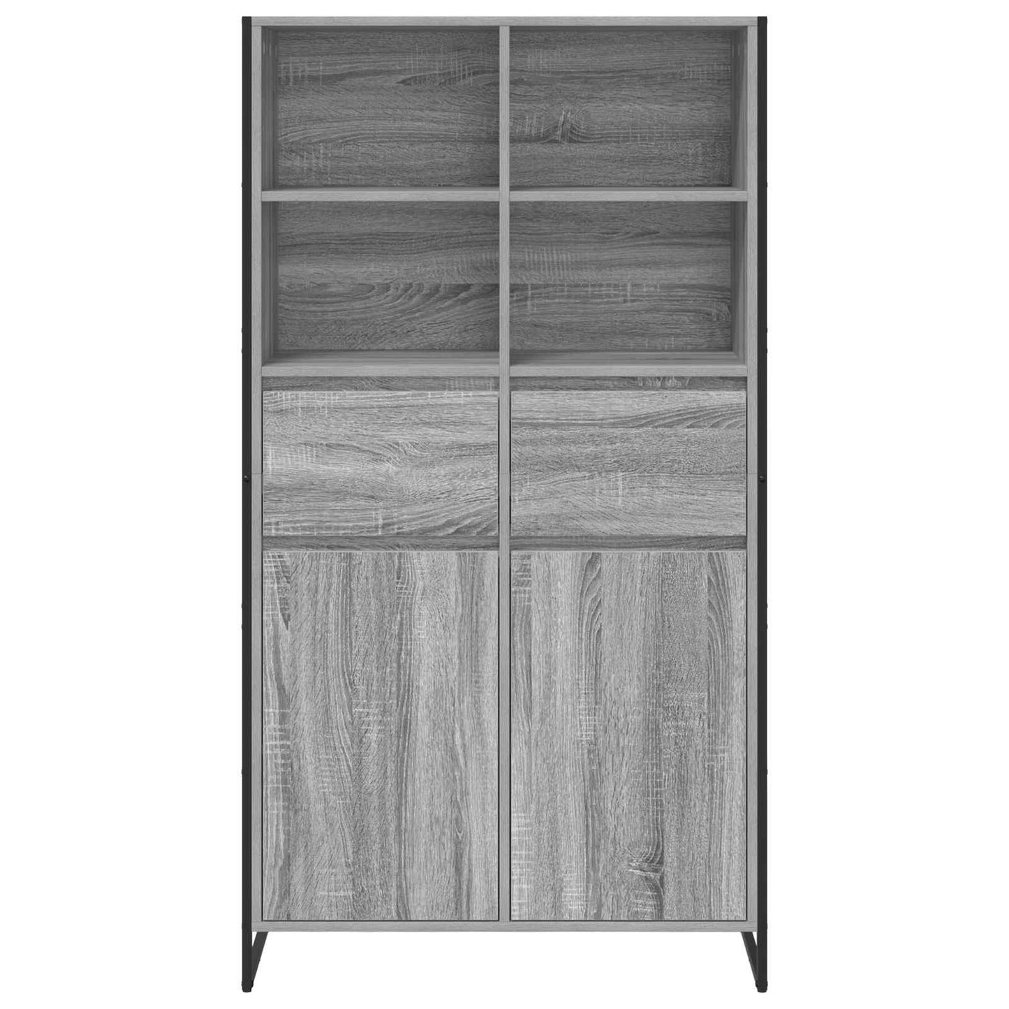 Credenza con cassetto 2 pcs Grigio Sonoma 81 x 36 x 150.5 cm