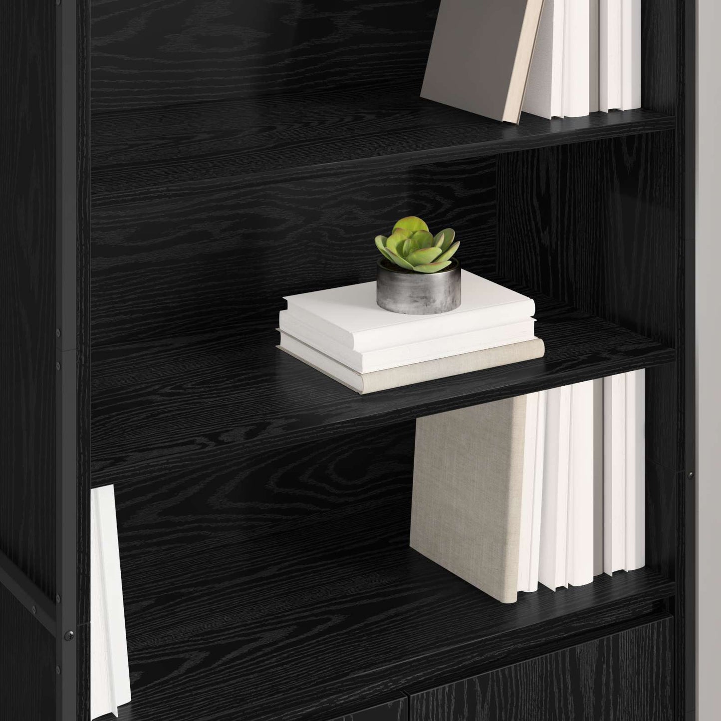 Armadi alti 2 pcs Rovere Nero 60 x 36 x 300 cm