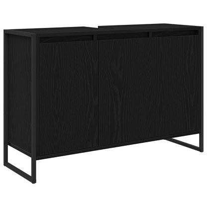 Set di mobili per il bagno Rovere Nero Legno multistrato | homemem39