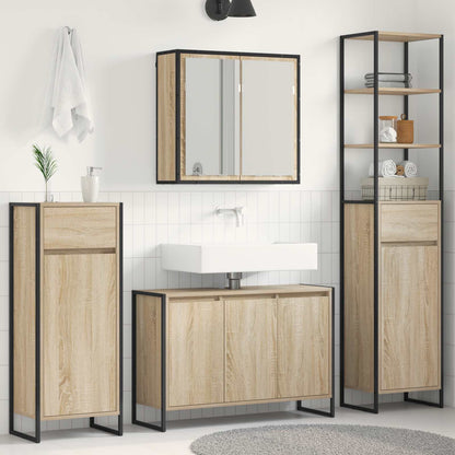 Set di mobili per il bagno Rovere Sonoma Legno multistrato | homemem39