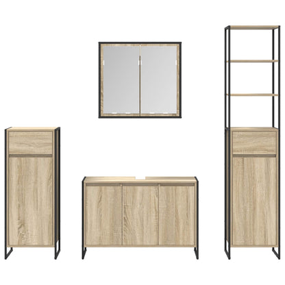 Set di mobili per il bagno Rovere Sonoma Legno multistrato | homemem39