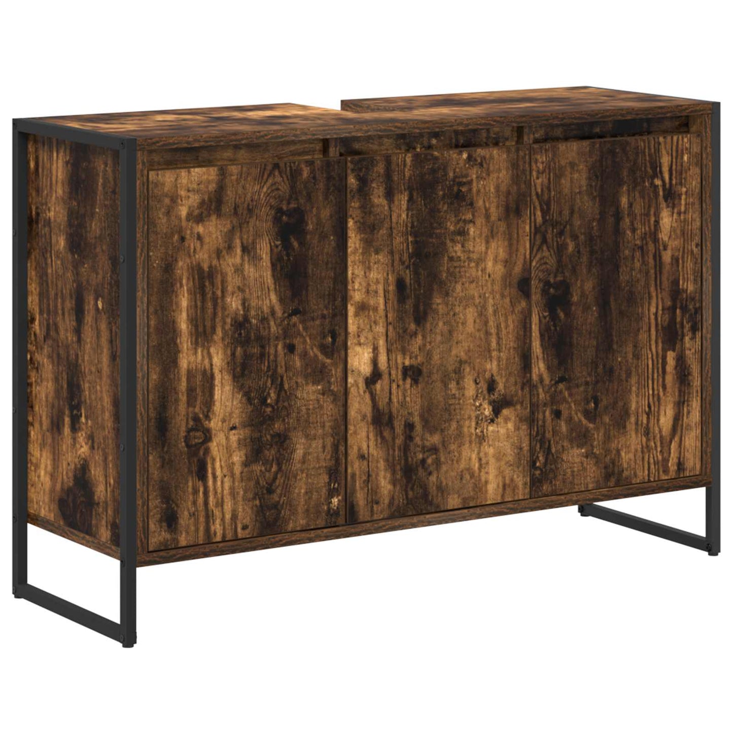 Set di mobili per il bagno Rovere fumé Legno multistrato | homemem39