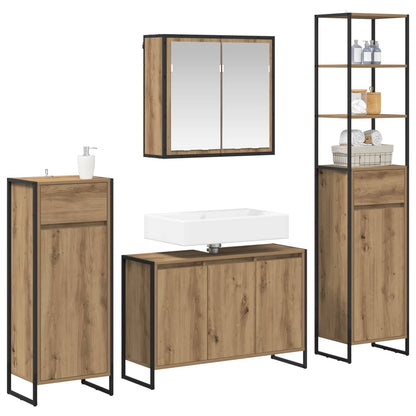 Set di mobili per il bagno Rovere artigianale Legno multistrato | homemem39