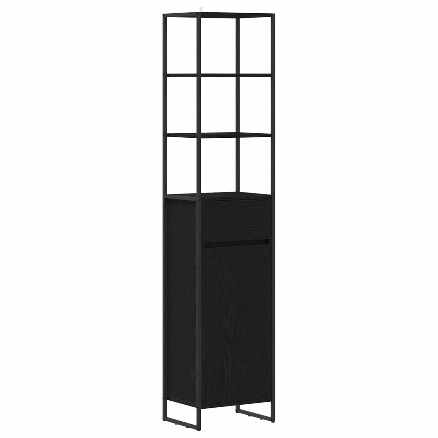 Set di mobili per il bagno Rovere Nero Legno multistrato | homemem39