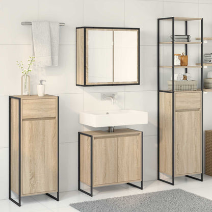 Set di mobili per il bagno Rovere Sonoma Legno multistrato | homemem39