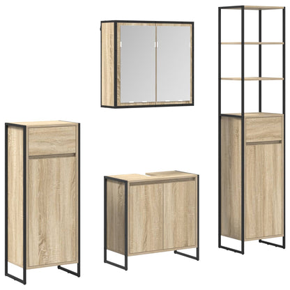 Set di mobili per il bagno Rovere Sonoma Legno multistrato | homemem39