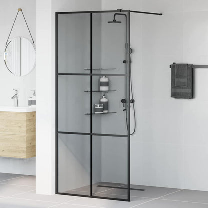 Parete Doccia Walk-in Nero 90 x 195 cm vetro temperato - homemem39