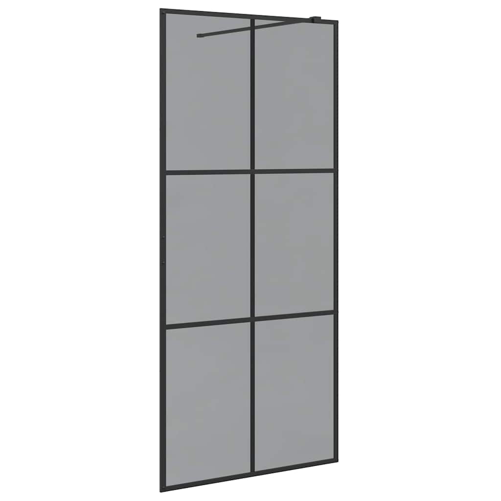 Parete Doccia Walk-in Nero 90 x 195 cm vetro temperato - homemem39