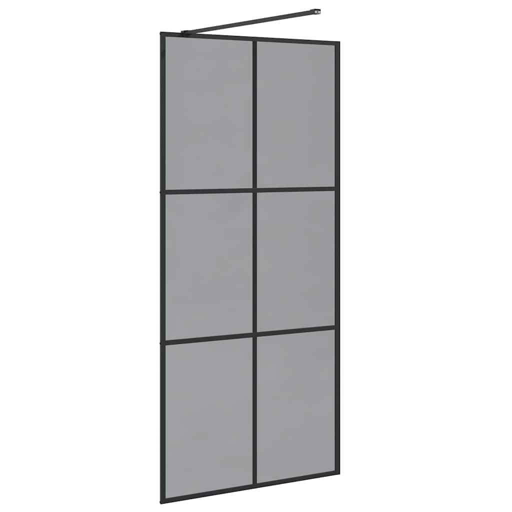 Parete Doccia Walk-in Nero 90 x 195 cm vetro temperato - homemem39
