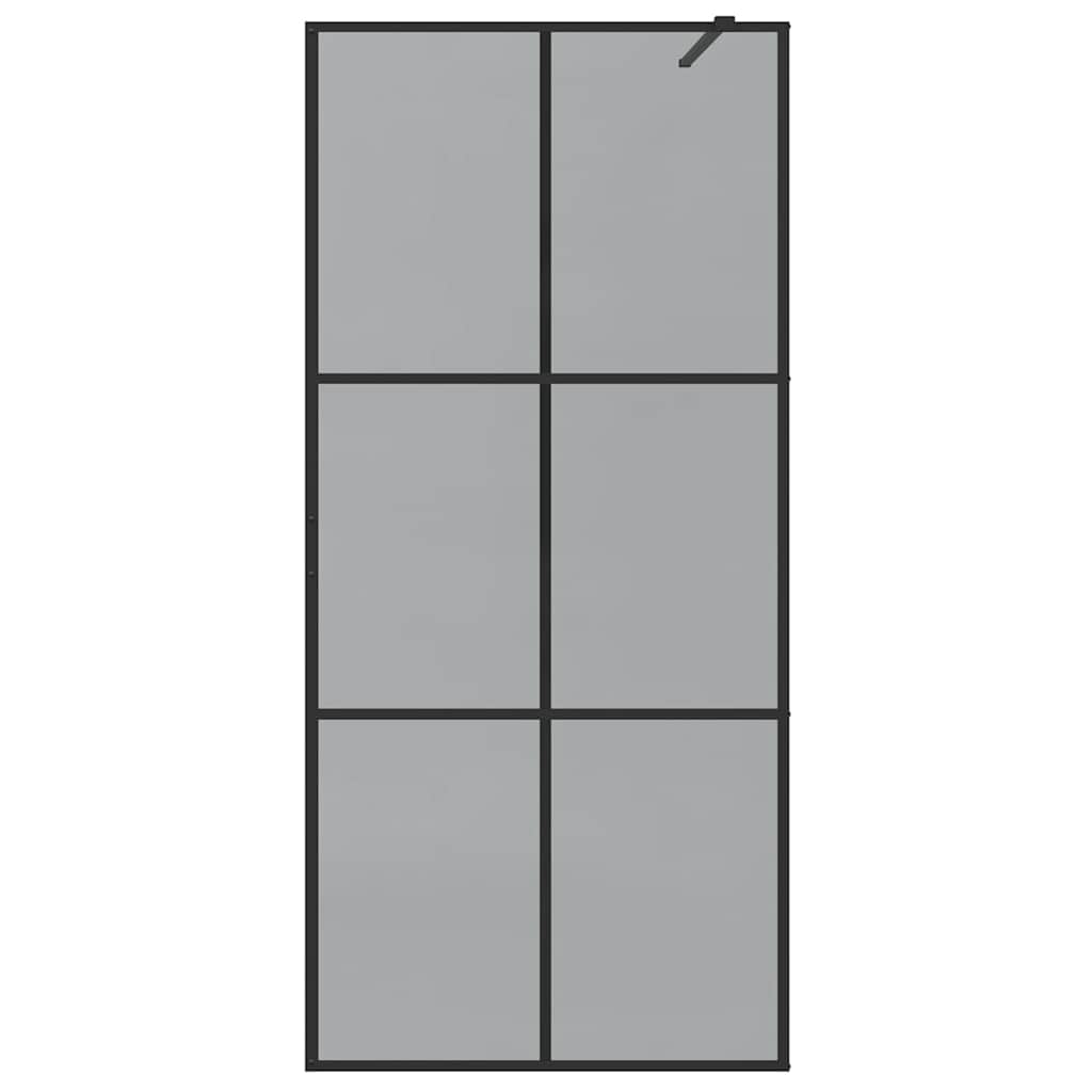 Parete Doccia Walk-in Nero 90 x 195 cm vetro temperato - homemem39