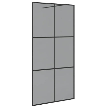 Parete Doccia Walk-in Nero 100 x 195 cm vetro temperato - homemem39