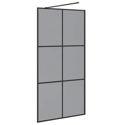 Parete Doccia Walk-in Nero 100 x 195 cm vetro temperato - homemem39