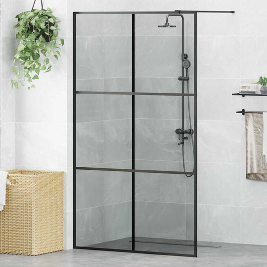 Parete Doccia Walk-in Nero 115 x 195 cm vetro temperato - homemem39