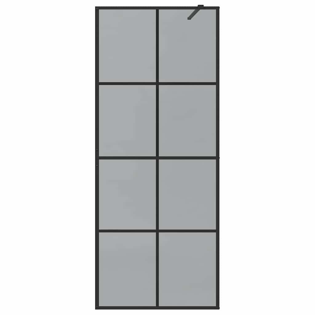 Parete Doccia Walk-in Nero 80 x 195 cm vetro temperato - homemem39