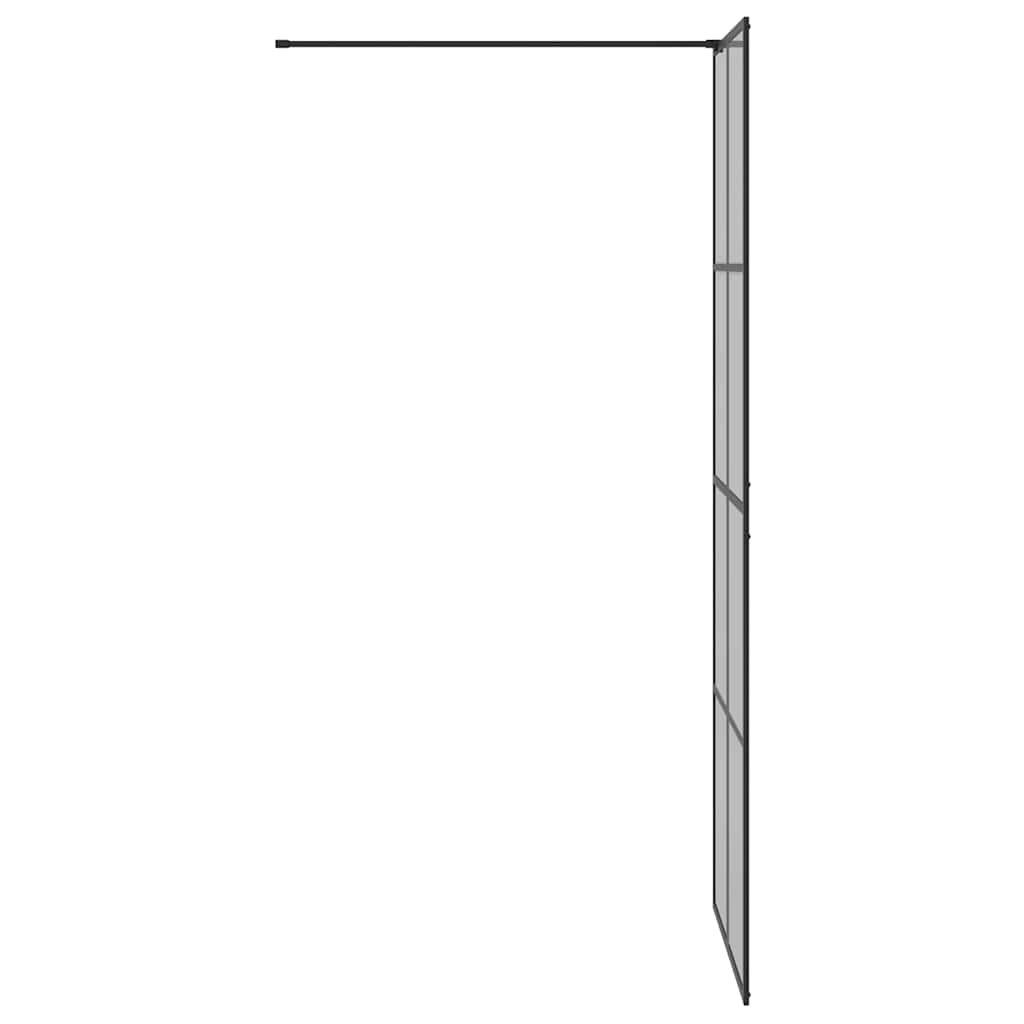 Parete Doccia Walk-in Nero 80 x 195 cm vetro temperato - homemem39