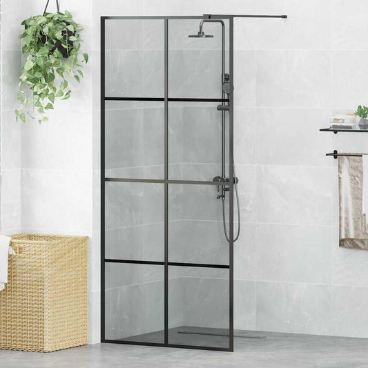 Parete Doccia Walk-in Nero 90 x 195 cm vetro temperato - homemem39