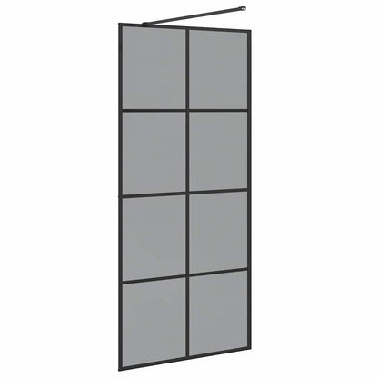 Parete Doccia Walk-in Nero 90 x 195 cm vetro temperato - homemem39