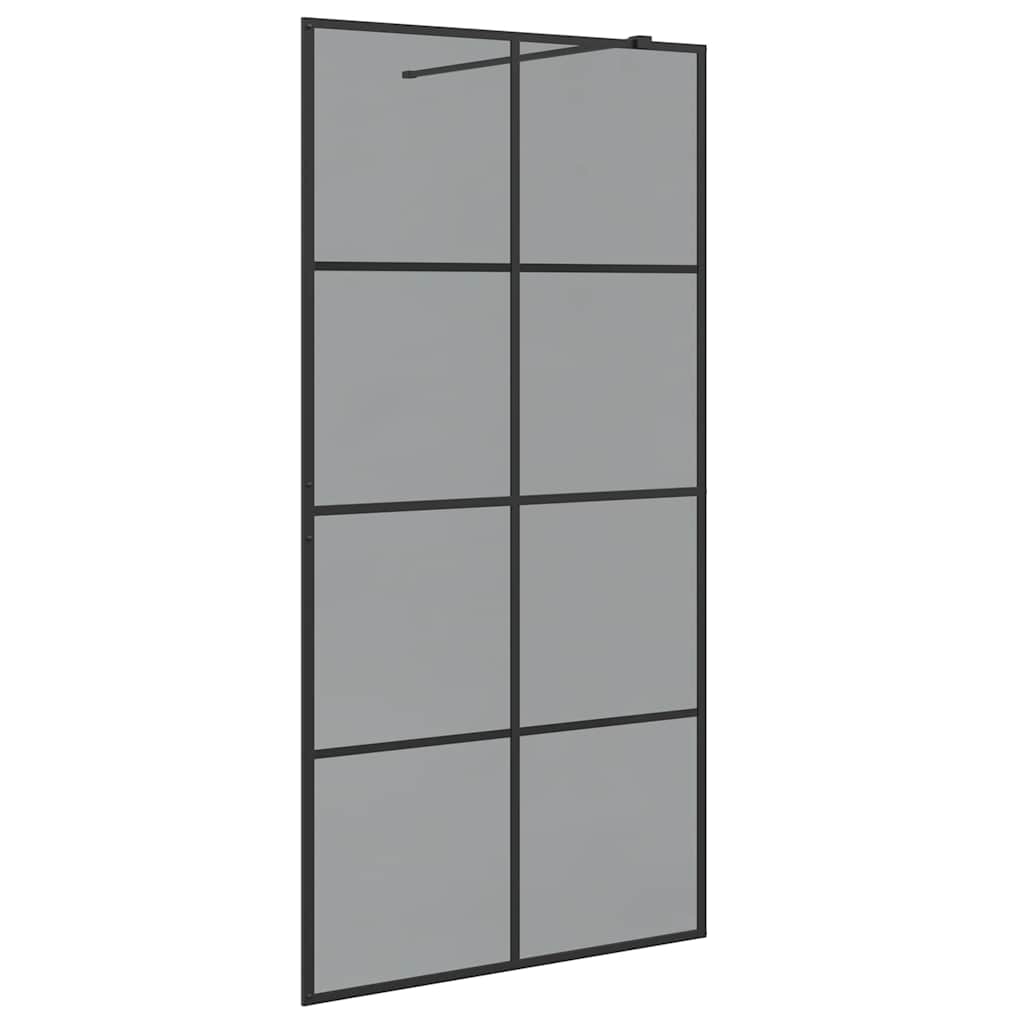 Parete Doccia Walk-in Nero 100 x 195 cm vetro temperato - homemem39